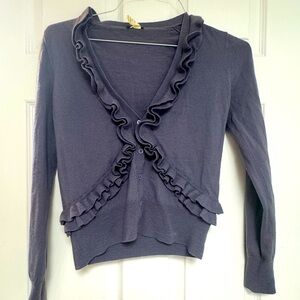 Jcrew ruffle cardigan